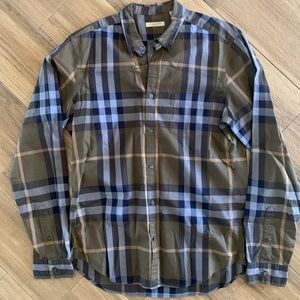 Burberry Button Down Polo Dress Shirt